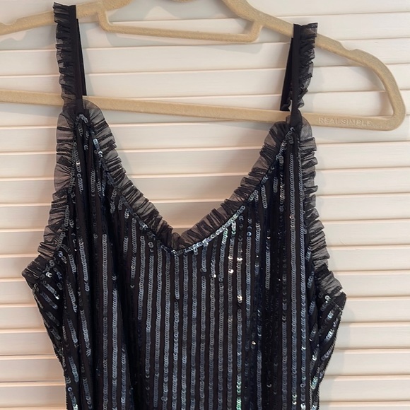 Needle and thread black sequin dress medium - Picture 10 of 11